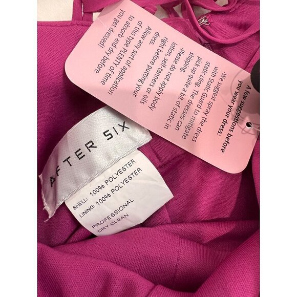 New AFTER SIX Size 2-R SCOOP NECK CONVERTIBLE TIE-STRAP MAXI DRESS W/FRONT SLIT - Picture 3 of 13